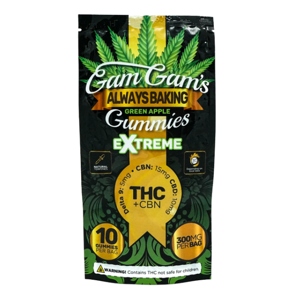 Gam Gam's Green Apple Edibles 10pk MN Compliant